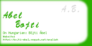 abel bojti business card